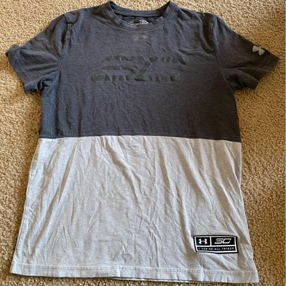 Boys Gray Under Armour Steph Curry Tshirt